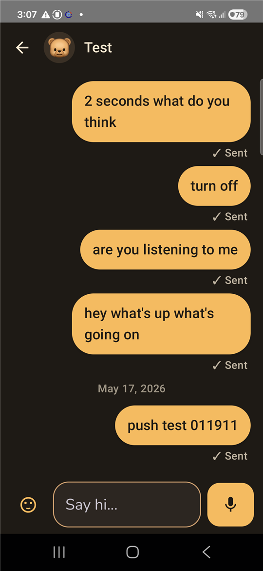 Send your first message screenshot